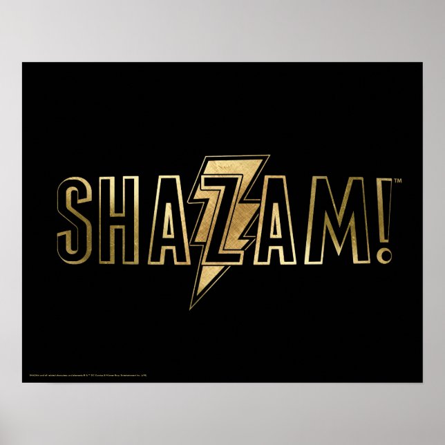 SHAZAM! | GULD LOGOTYP POSTER (Framsidan)