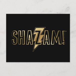SHAZAM! GULD LOGOTYP VYKORT