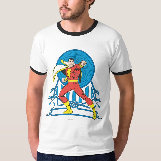 SHAZAM i stridsläge T-shirt (Framsida)