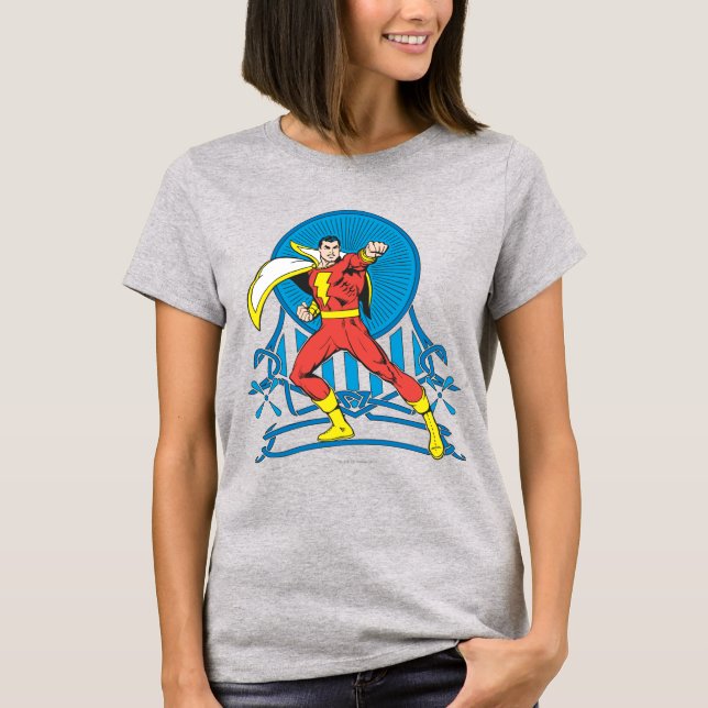 SHAZAM i stridsläge Tee Shirt (Framsida)