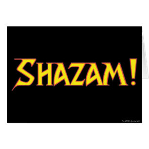 Shazam Logotyp Gult/Red Hälsningskort