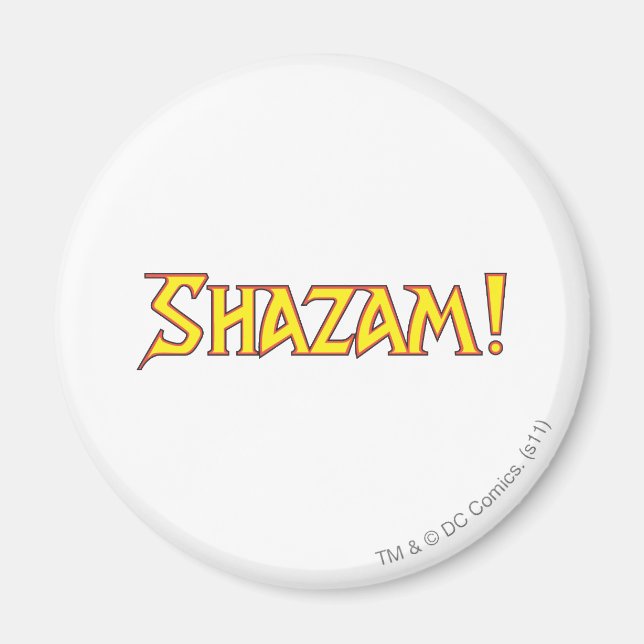 Shazam Logotyp Gult/Red Magnet (Framsidan)