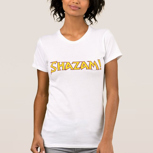 Shazam Logotyp Gult/Red T-shirt (Framsida)