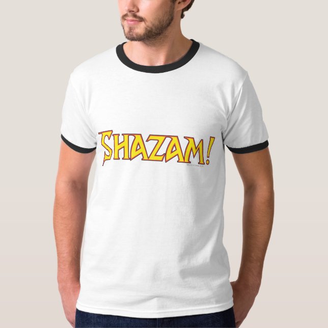 Shazam Logotyp Gult/Red T Shirt (Framsida)