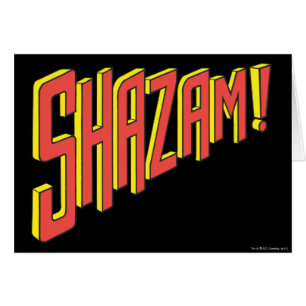 Shazam Logotyp Red/Gult Hälsningskort
