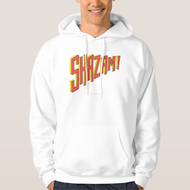 Shazam Logotyp Red/Gult Sweatshirt Med Luva (Framsida)