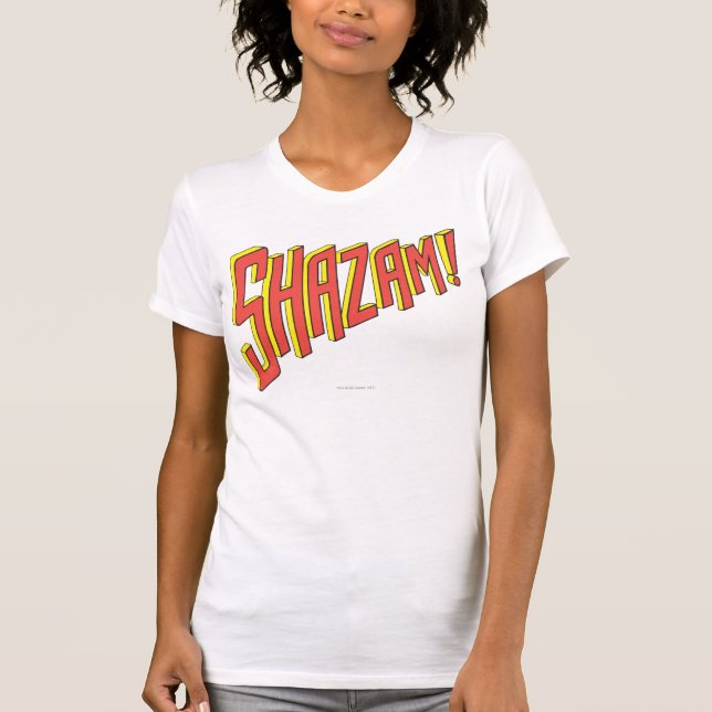 Shazam Logotyp Red/Gult Tee Shirt (Framsida)