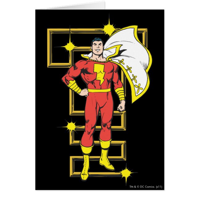 SHAZAM Poses Hälsningskort (Framsidan)