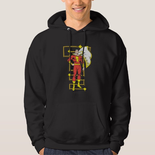SHAZAM Poses Sweatshirt Med Luva (Framsida)