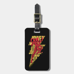 SHAZAM! Shazam Abilities Lightning Graphic Bagagebricka