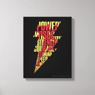 SHAZAM! | Shazam Abilities Lightning Graphic Canvastryck