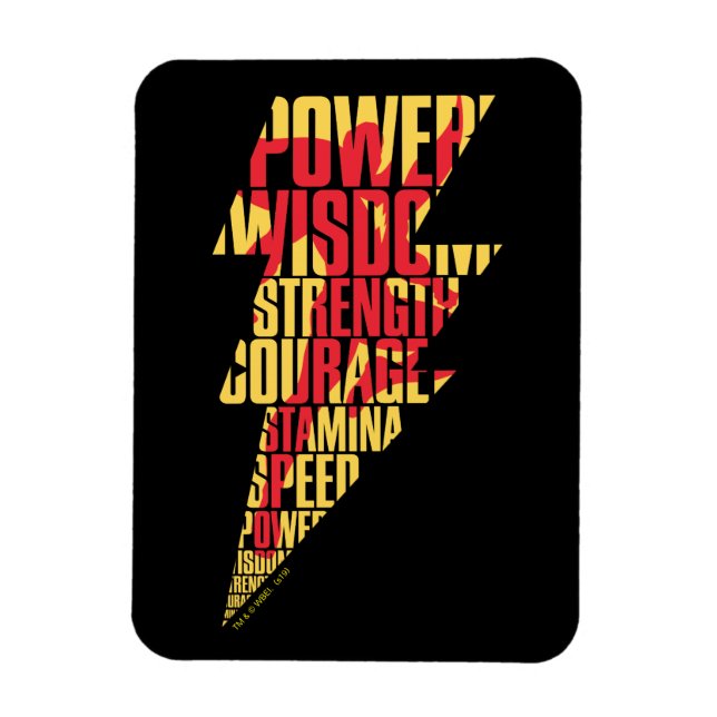 SHAZAM! | Shazam Abilities Lightning Graphic Magnet (Vertikal)