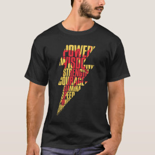 SHAZAM! Shazam Abilities Lightning Graphic T Shirt