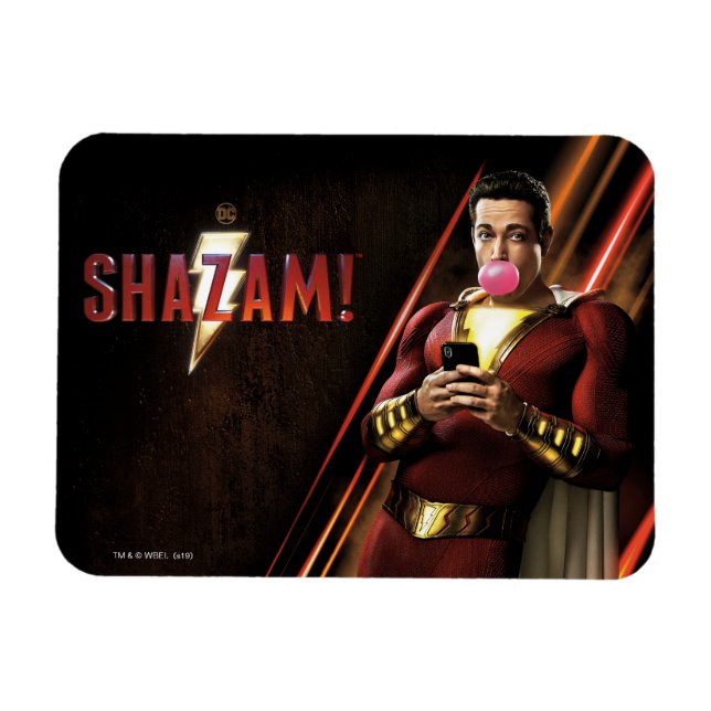 SHAZAM! | Shazam Blowing Bubble Gum Magnet (Horisontell)
