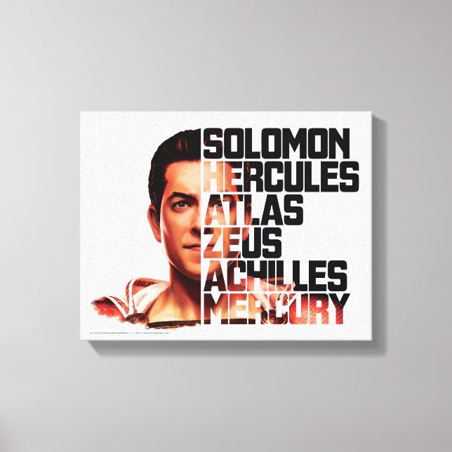 SHAZAM! | Shazam Closeup Acronym Graphic Canvastryck (Framsida)