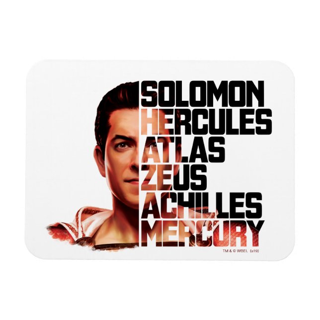 SHAZAM! | Shazam Closeup Acronym Graphic Magnet (Horisontell)