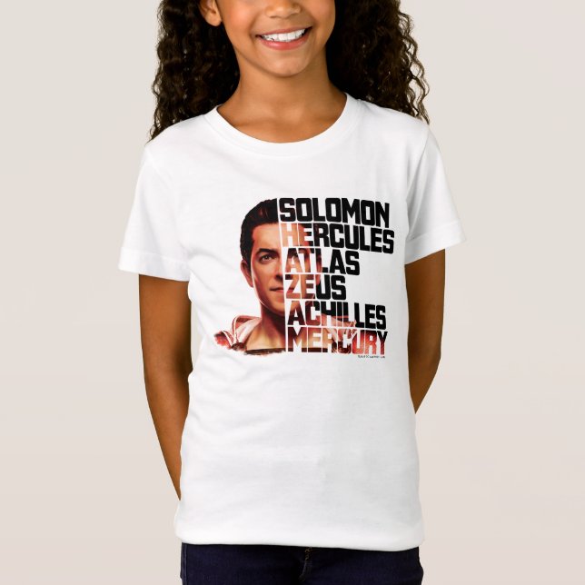 SHAZAM! | Shazam Closeup Acronym Graphic T Shirt (Framsida)