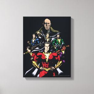 SHAZAM! Shazam familj Vs. Dr. Sivana Canvastryck