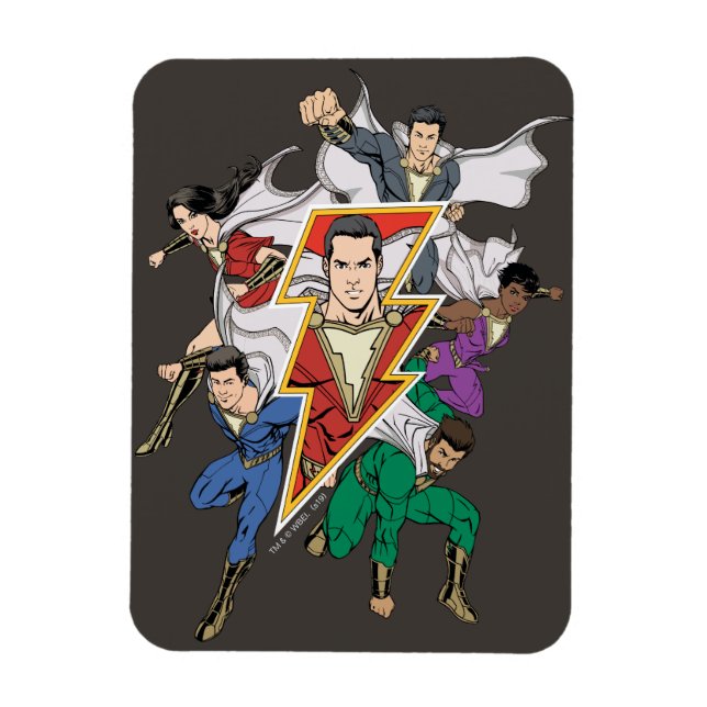 SHAZAM! | Shazam Family Graphic Magnet (Vertikal)