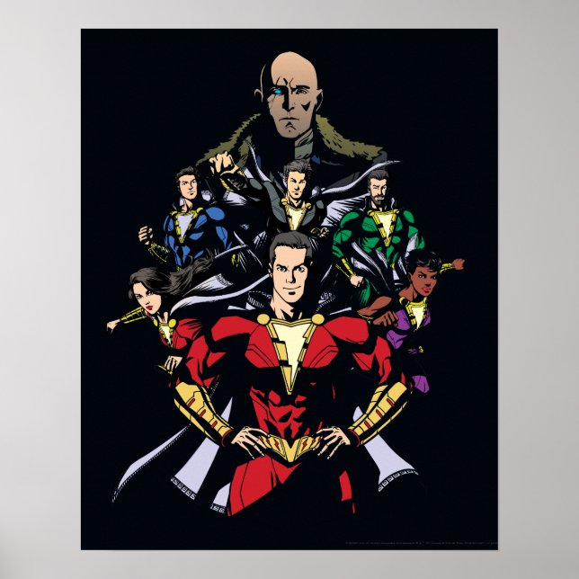SHAZAM! | Shazam Family Vs. Dr Sivana Poster (Framsidan)