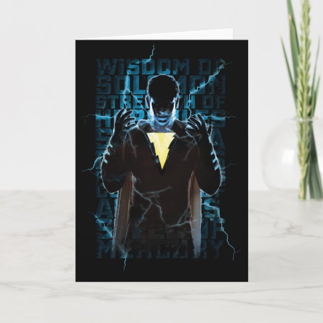 SHAZAM! | Shazam & kapacitetsblixttypografi Kort (Framsida)