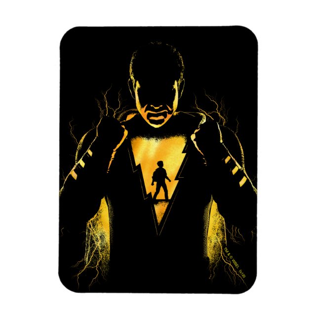 SHAZAM! | Shazam och Billy Lightning Silhouette Magnet (Vertikal)
