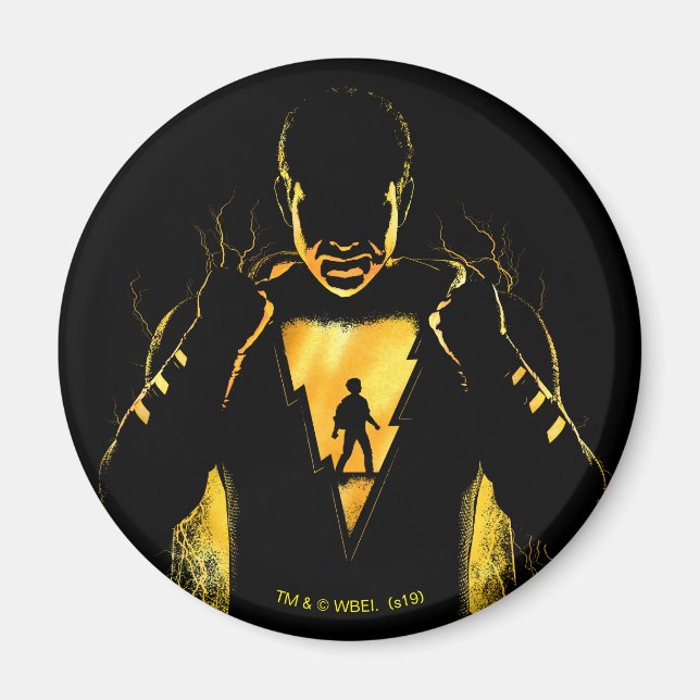 SHAZAM! | Shazam och Billy Lightning Silhouette Magnet (Framsidan)