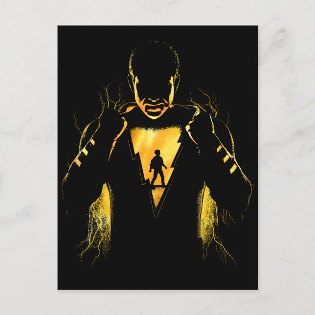 SHAZAM! | Shazam och Billy Lightning Silhouette Vykort (Framsida)