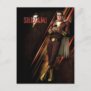 SHAZAM! Shazam som blåser bubbelgum Vykort