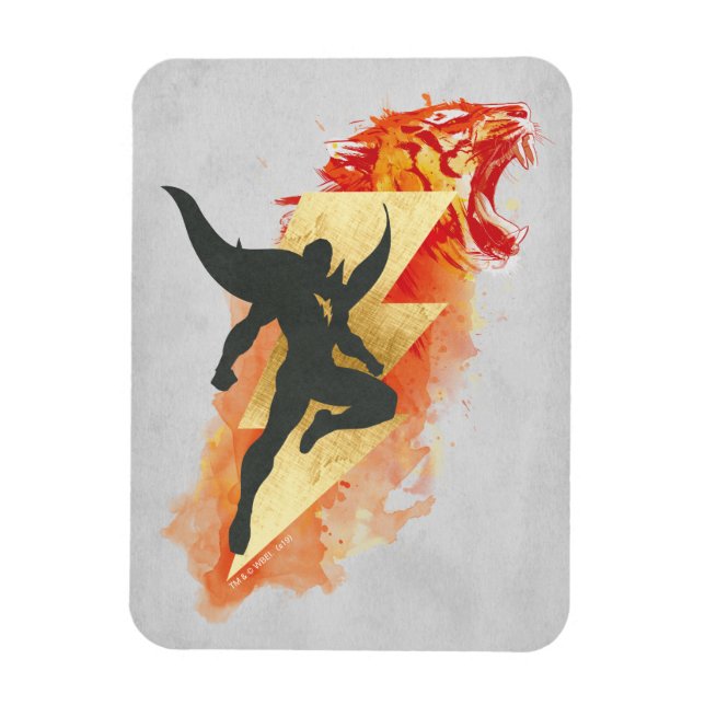SHAZAM! | Shazam Tiger & Lightning Graphic Magnet (Vertikal)