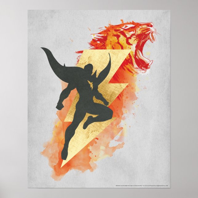SHAZAM! | Shazam Tiger & Lightning Graphic Poster (Framsidan)