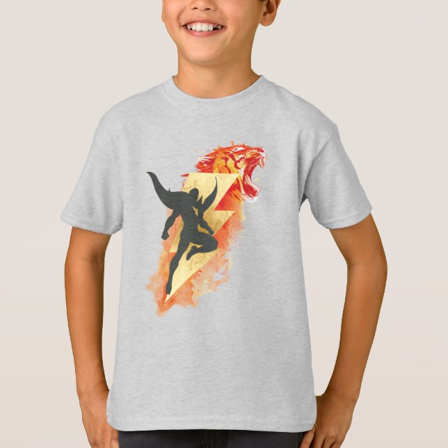SHAZAM! | Shazam Tiger & Lightning Graphic T Shirt (Framsida)