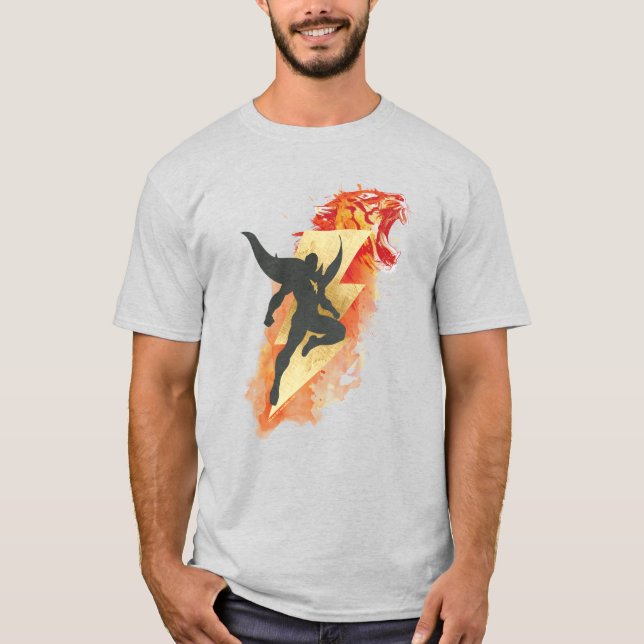 SHAZAM! | Shazam Tiger & Lightning Graphic T Shirt (Framsida)