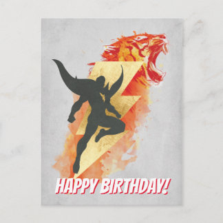 SHAZAM! | Shazam Tiger & Lightning Graphic Vykort