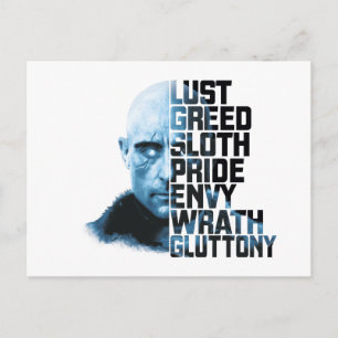 SHAZAM! Sivana Seven Deadly Sins Graphic Vykort