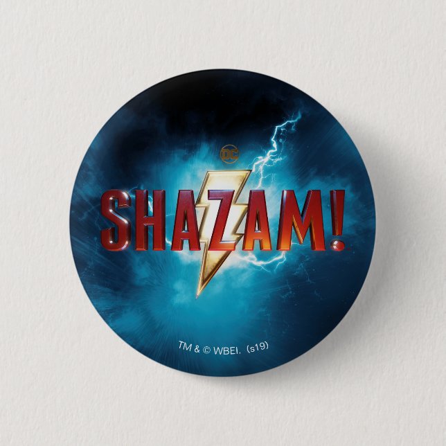 SHAZAM! | Teaterisk Logotyp Knapp (Framsida)