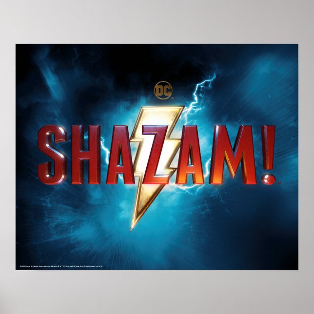 SHAZAM! | Teaterisk Logotyp Poster (Framsidan)