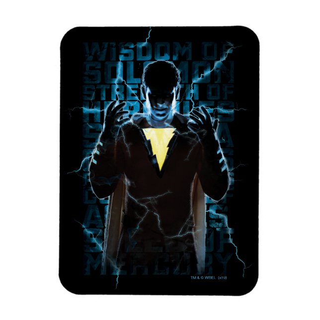 SHAZAM! | Typografi av Shazam & Abilities Lightnin Magnet (Vertikal)