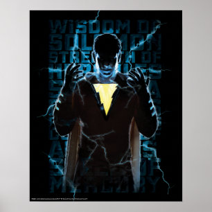 SHAZAM! Typografi av Shazam & Abilities Lightnin Poster