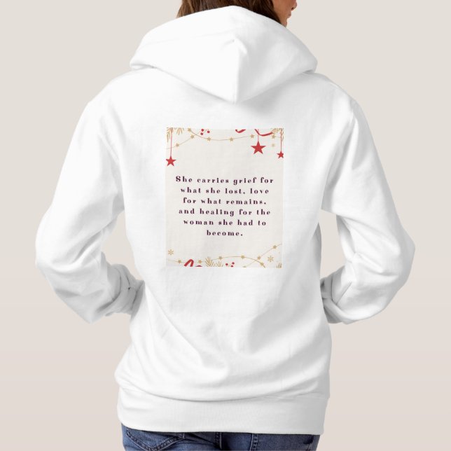 She Became™ – A Poetic Healing Quote for Women T Shirt (Baksida)