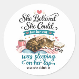 She Believed She Could |Motivational for Co-Worker Runt Klistermärke