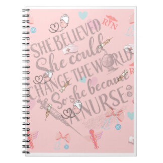 She Believed She Could -- RN Pastel Notebook Anteckningsbok