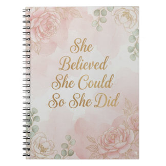 She Believed She Could, So She Did Journal Anteckningsbok