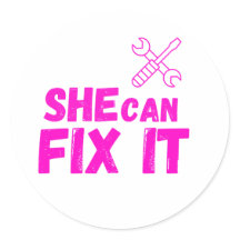 She Can Fix It | Bold DIY Empowerment Sticker