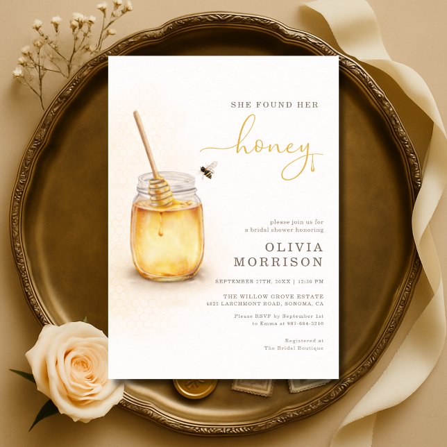 She Found Her Honey Bridal Shower Inbjudningar (Skapare uppladdad)