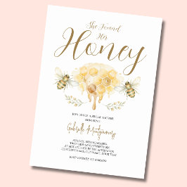 She Found Her Honey Bridal Shower Inbjudningar