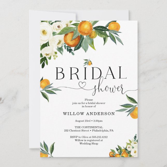 She Found Her Main Squeeze Bridal Shower  Inbjudningar (Framsida)