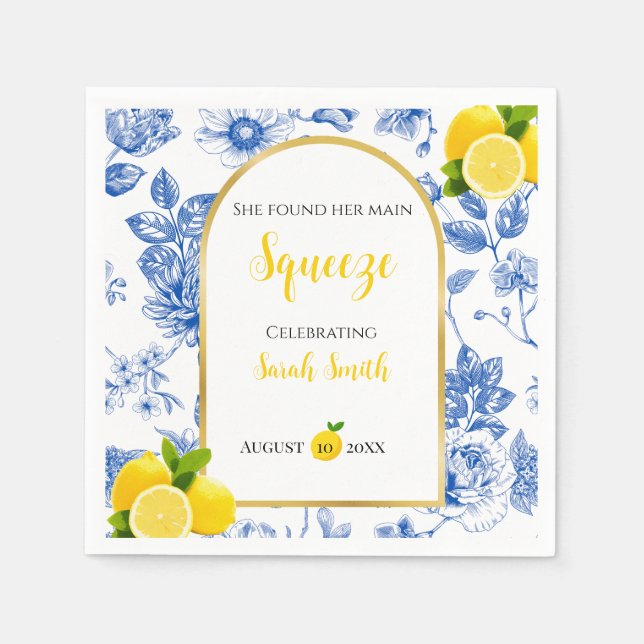 She Found Her Main Squeeze Bridal Shower Pappersservett (Framsidan)