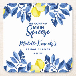 She Found Her Main Squeeze Bridal Shower Underlägg Papper Kvadrat
