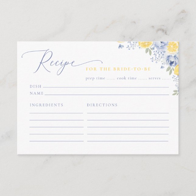 She Found Her Main Squeeze Recipe Card Tilläggskort (Framsida)